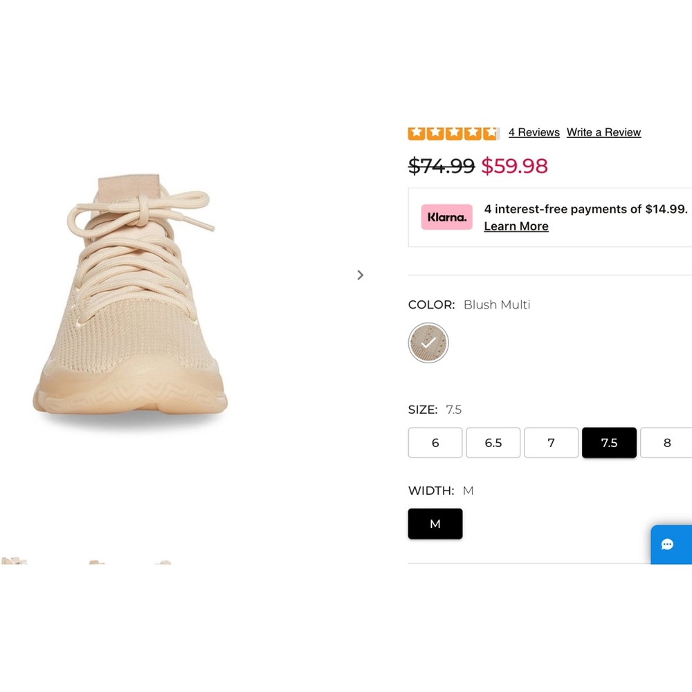 Steven Madden Girl/Womens Diva Shimmers Blush/Multi Size 10